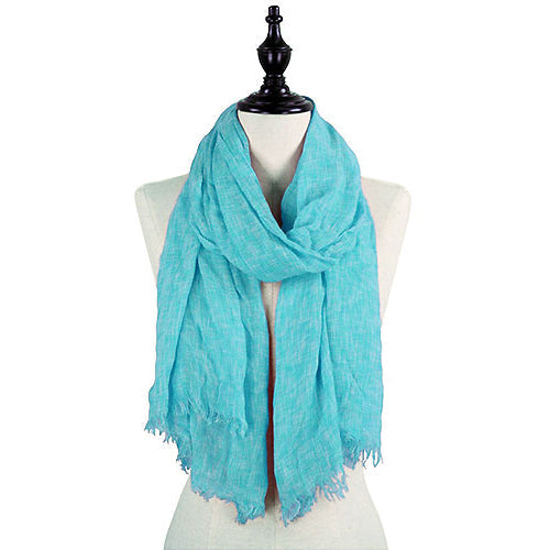 TWO TONE CRINKLED OBLONG SCARF