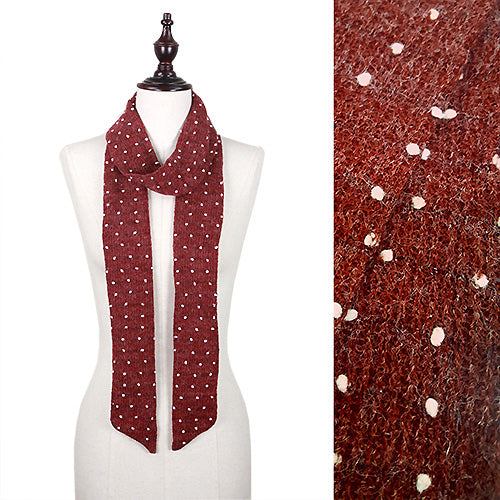 DOT PATTERN SKINNY SCARF