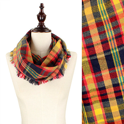 PLAID INFINITY SCARF