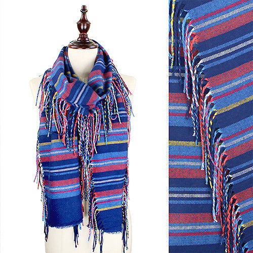 STRIPE PATTERN CATERPILLAR OBLONG SCARF