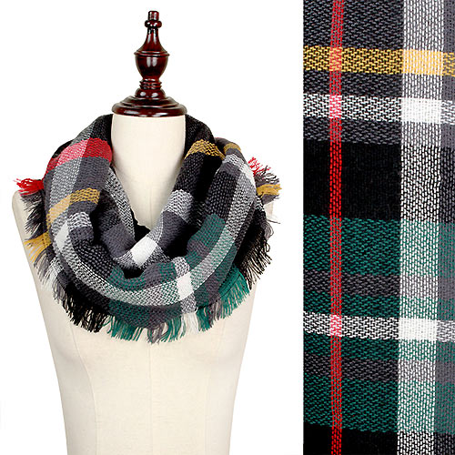 PLAID INFINITY SCARF