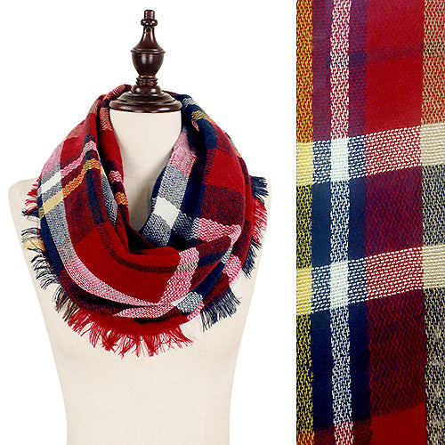 PLAID INFINITY SCARF