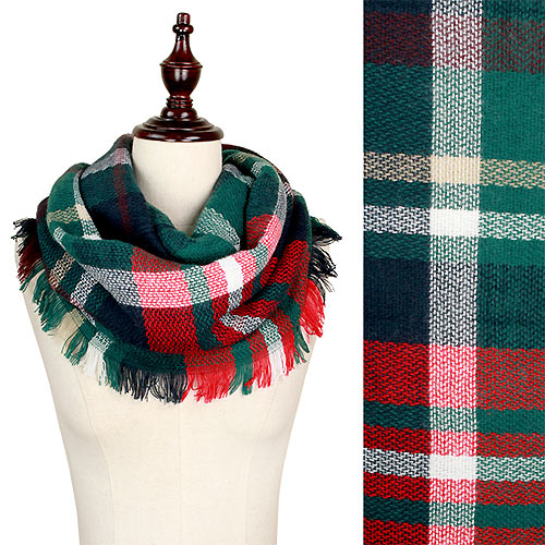 PLAID INFINITY SCARF