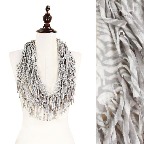 ZEBRA SHRED JERSEY 
INFINITY SCARF