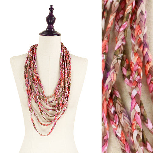 BRAIDED SHRED JERSEY INFINITY SCARF