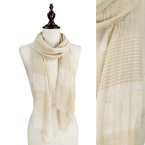 STRIPE THREAD SLIM SCARF