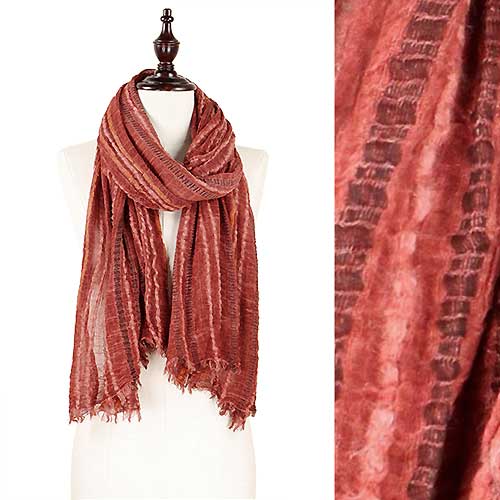 NATURAL DYE STRIPE OBLONG SCARF