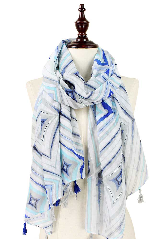 ABSTRACT DIAMOND PRINT 
OBLONG SCARF