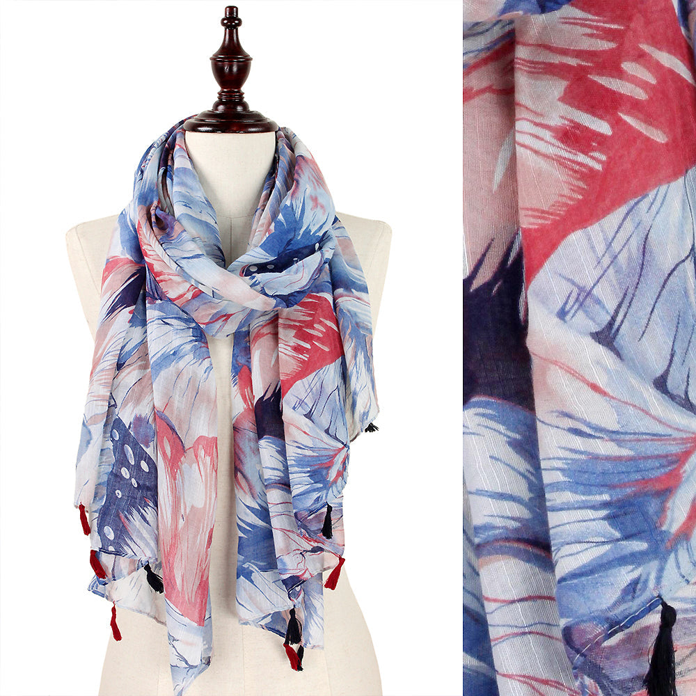 BUTTERFLY PRINT OBLONG SCARF