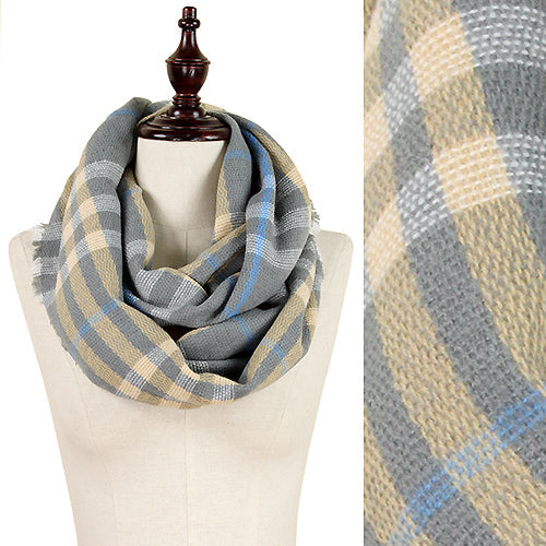 PLAID INFINITY SCARF