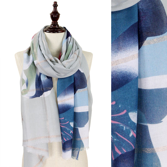 FLOWER PRINT OBLONG SCARF