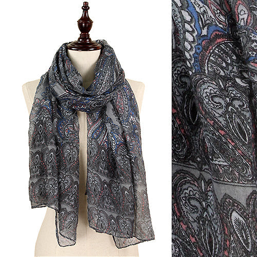 PAISLEY PRINT OBLONG SCARF