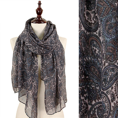 PAISLEY PRINT OBLONG SCARF