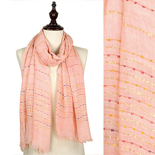 MULTI COLOR THREAD WOVEN OBLONG SCARF