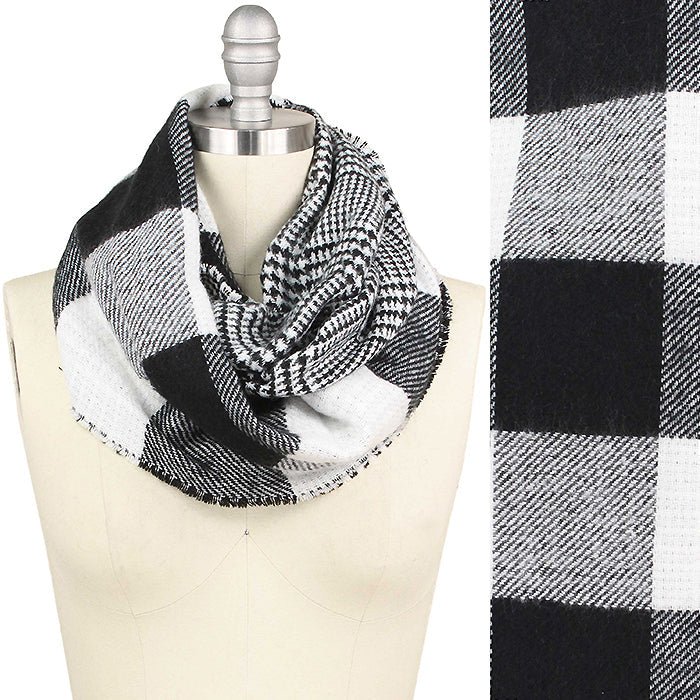 BUFFALO CHECK DOUBLE SIDE INFINITY SCARF