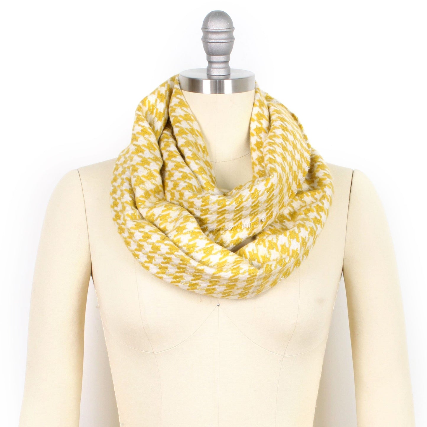 HOUNDSTOOTH LUREX INFINITY SCARF