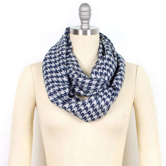 HOUNDSTOOTH LUREX INFINITY SCARF