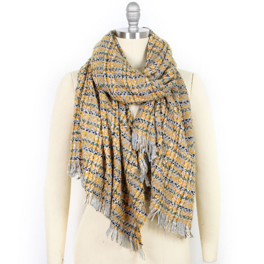 MULTI COLOR TWEED OBLONG SCARF