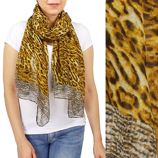 ANIMAL PRINT OBLONG SCARF