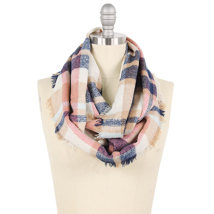 PLAID INFINITY SCARF