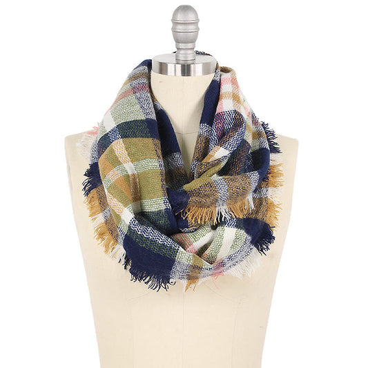 PLAID INFINITY SCARF