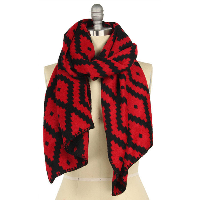 WESTERN PATTERN CHUNKY SCARF