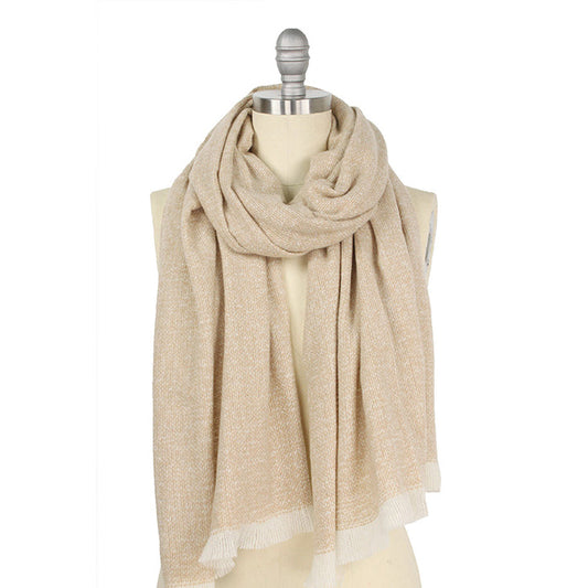 FLUFFY WOVEN OBLONG SCARF