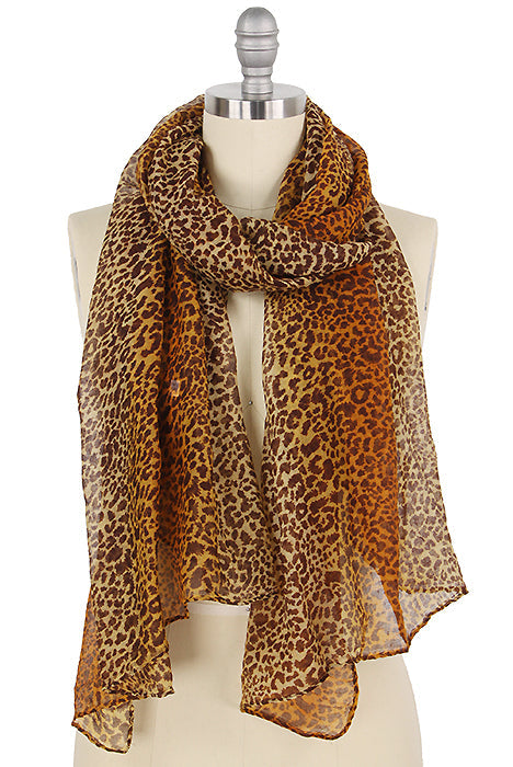 LEOPARD OMBRE PRINT SCARF