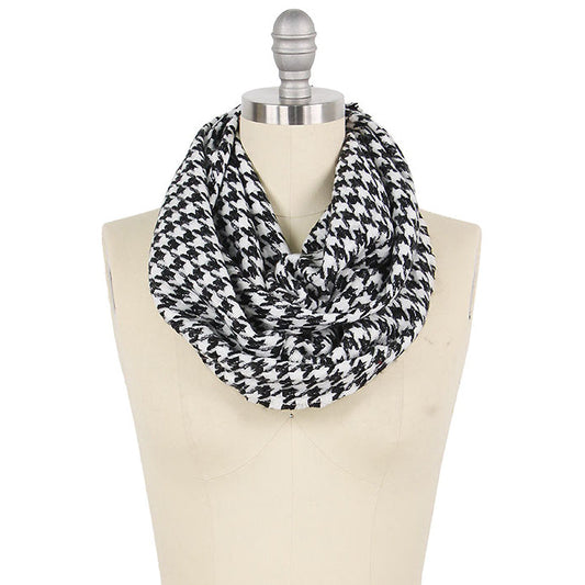 HOUNDSTOOTH LUREX INFINITY SCARF