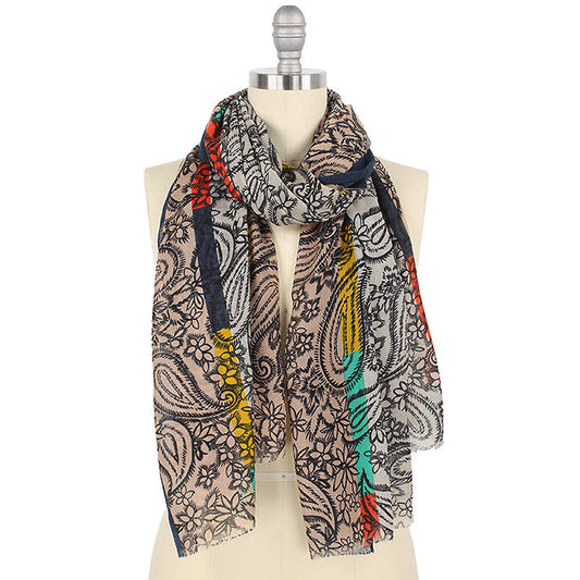 PAISLEY PRINT OBLONG SCARF