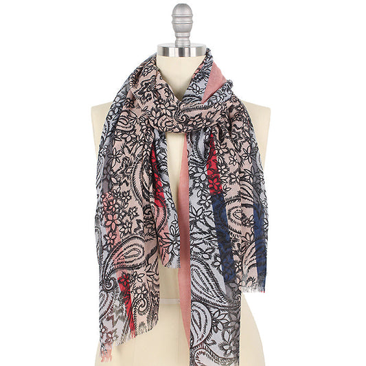 PAISLEY PRINT OBLONG SCARF