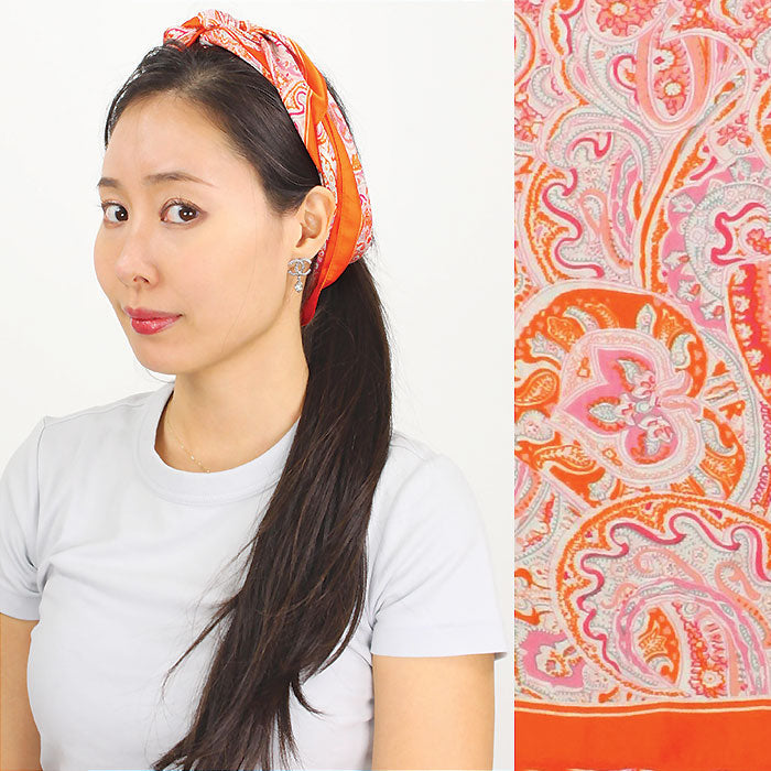 PAISLEY PRINT SATIN SQUARE SCARF