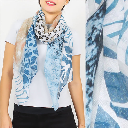 ANIMAL PRINT OBLONG SCARF