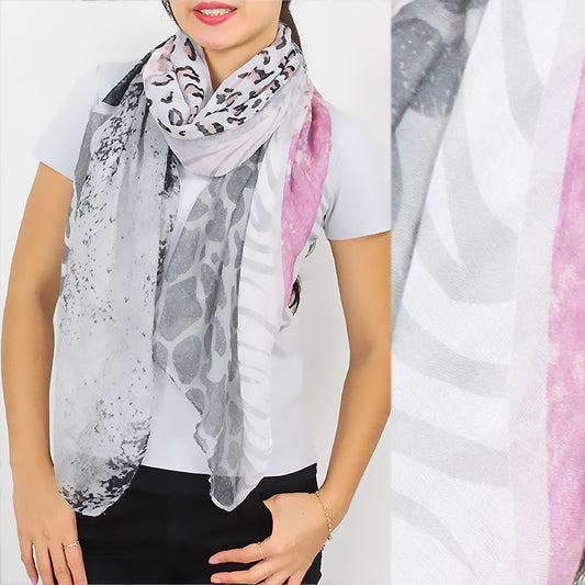 ANIMAL PRINT OBLONG SCARF