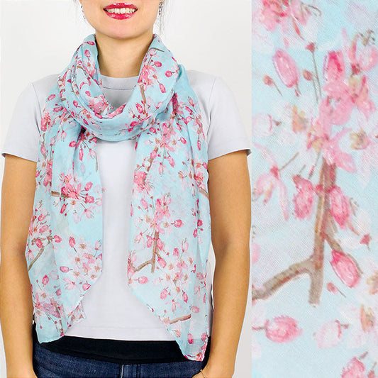 FLOWER PRINT OBLONG SCARF