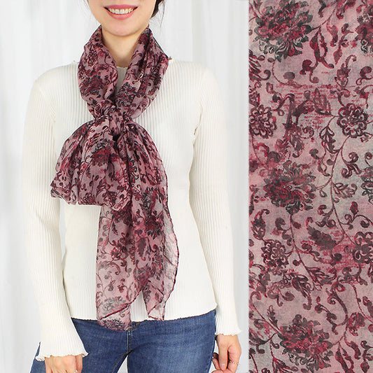 FLORAL PRINT OBLONG SCARF