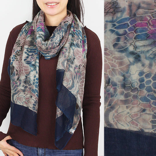 ABSTRACT ANIMAL PRINT OBLONG SCARF