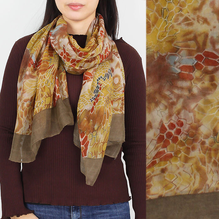 ABSTRACT ANIMAL PRINT OBLONG SCARF