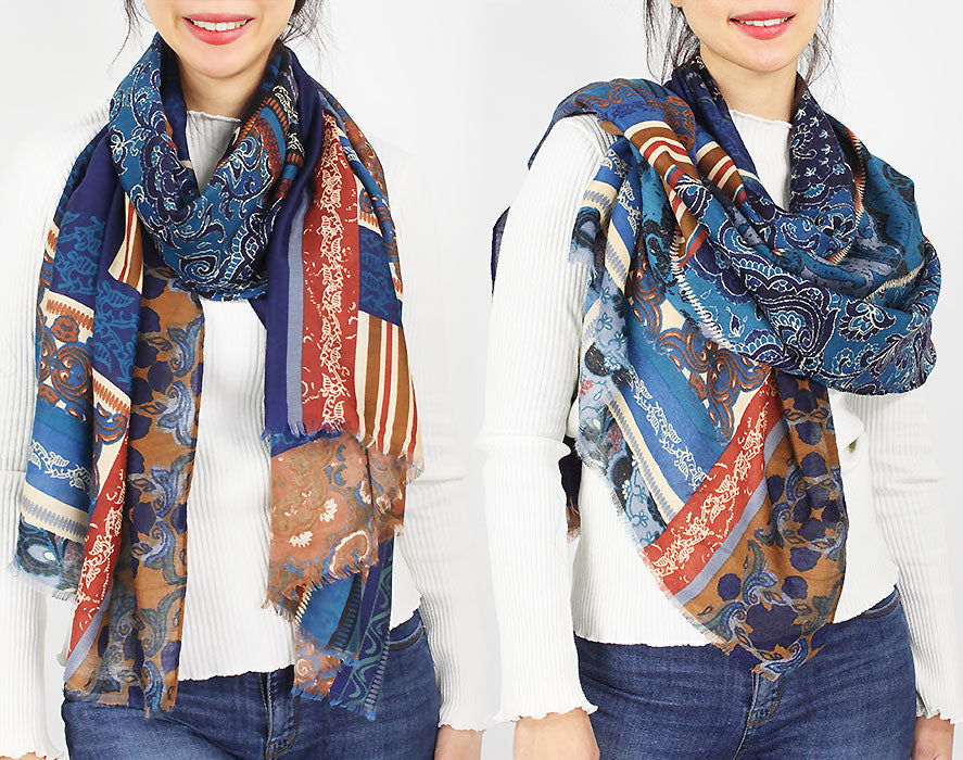 PAISLEY PRINT OBLONG SCARF