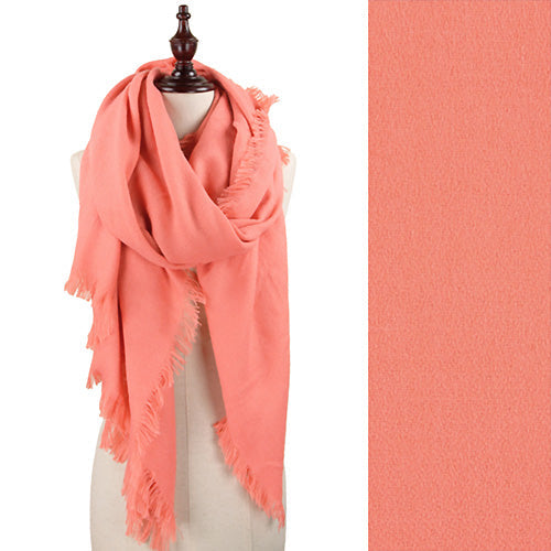 SOLID COLOR OBLONG SCARF