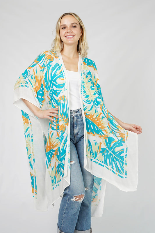 TROPICAL PRINT KIMONO/VEST