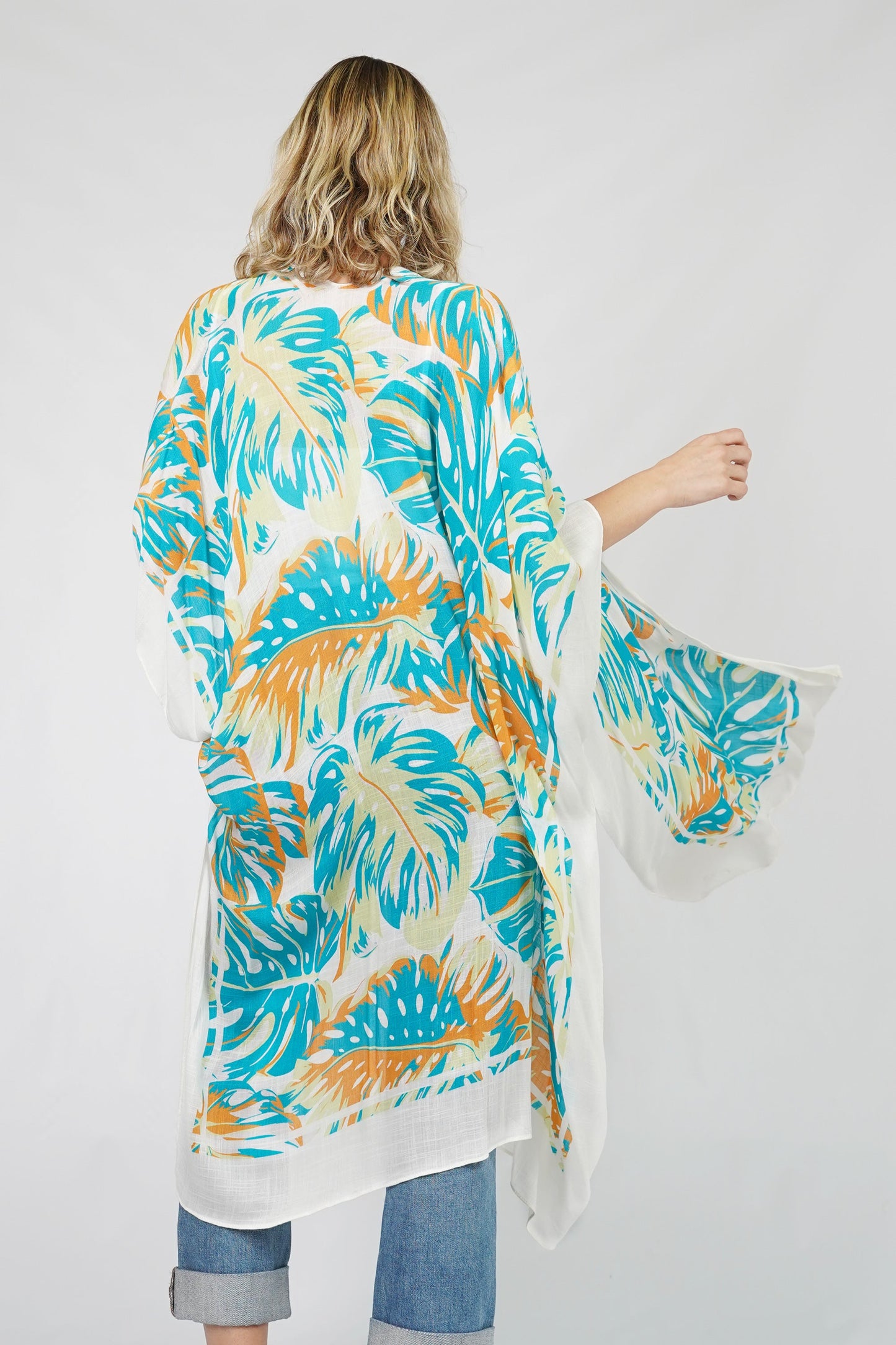 TROPICAL PRINT KIMONO/VEST