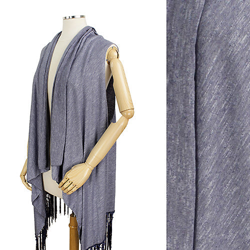 SOFT COTTON VEST W/TASSEL