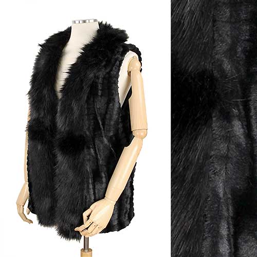 FAUX FUR COLLAR VEST