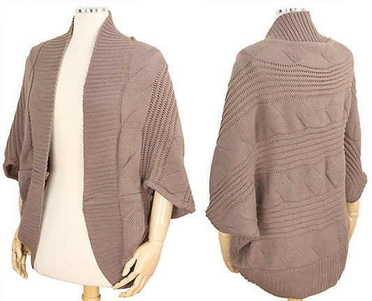 CABLE KNIT SHRUG/VEST