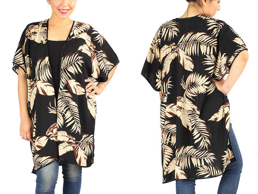 PALM TREE LEAVES KIMONO