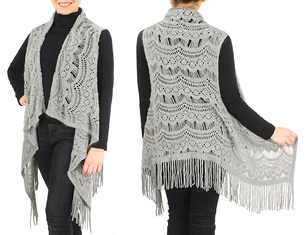 CROCHET LOOK KNIT VEST