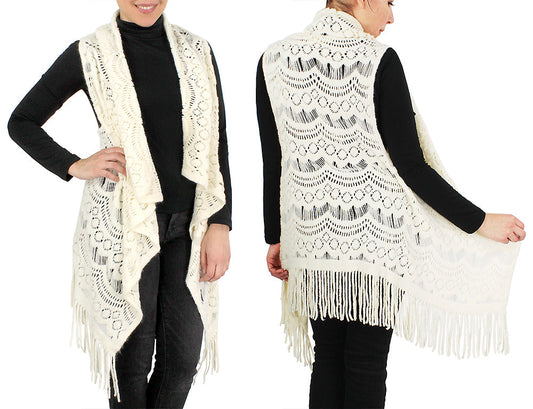 CROCHET LOOK KNIT VEST