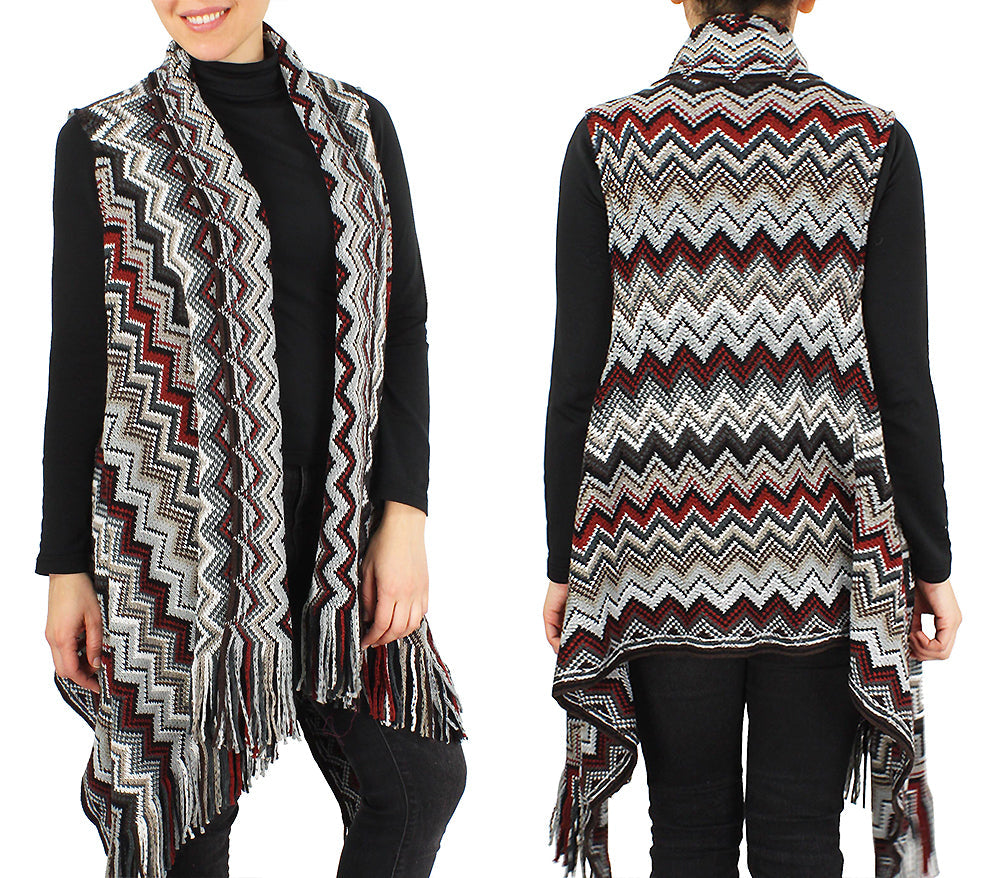 CHEVRON MULTI COLOR KNIT VEST