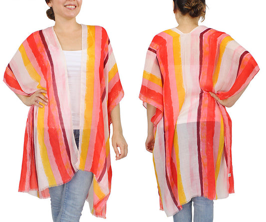 STRIPE VERTICAL KIMONO/VEST